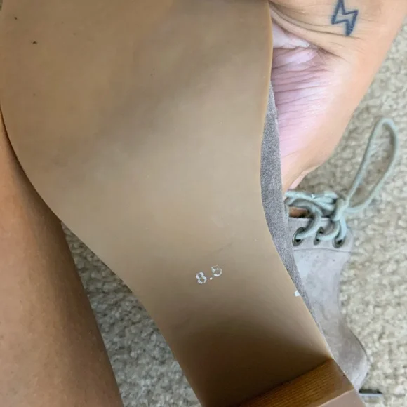 Jeffery Campbell suede cors peep toe booties - Picture 6 of 7